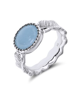 Aquamarine Silver Rings NSR-2173